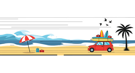 Enjoying a Wonderful Beach Vacation with Your Family and Friends on a Sunny Day