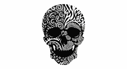 Obraz premium skull on white