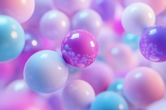 Animated abstract spheres rotating in a perfect seamless loop