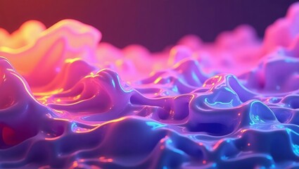 Abstract Purple Pink Blue Liquid Flowing Texture Background