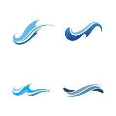 Waves beach logo and symbols template icons app