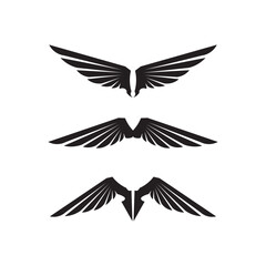 Fototapeta premium Black wing logo symbol for a professional designer