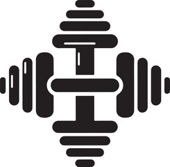 Vector Set of Dumbbells and Barbells for Fitness Apps
