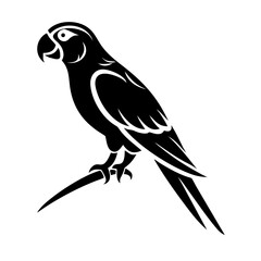  parrot Flat vector illustration, featuring bold  clean lines for easy scaling.