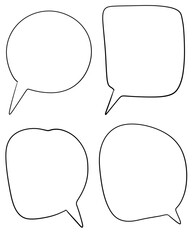 Speech bubbles set illustration.