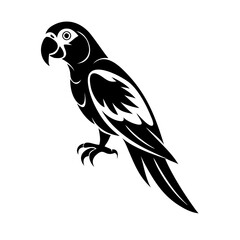 parrot vector icon for nature, animal lovers, or zoo-related promotional materials.