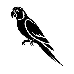 parrot black vector icon 