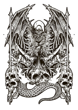 control bnw version digital illustration