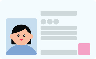 ID card illustration (driver's licenses and national ID cards with male and female avatars) Ideal for concepts like identification, authentication, or personal record