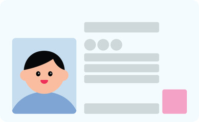 ID card illustration (driver's licenses and national ID cards with male and female avatars) Ideal for concepts like identification, authentication, or personal record
