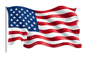 Fototapeta premium Bold illustration of the usa flag, with crisp stars and stripes, ready for usa independence day festivities