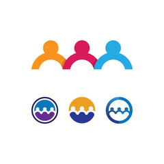 Community people care logo and symbols template