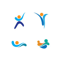 Community people care logo and symbols template