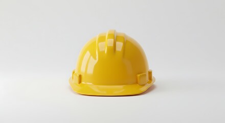 Fototapeta premium Yellow Hard Hat Safety Helmet on White Background