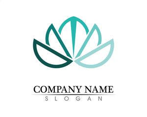 Tree leaf vector logo design, eco-friendly concept.