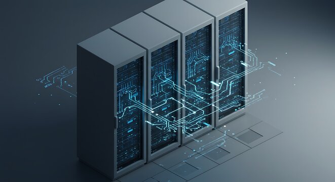 Data Center Servers with Abstract Circuitry Overlay