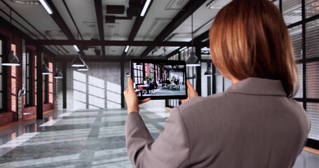 Young Woman Using AR Technology
