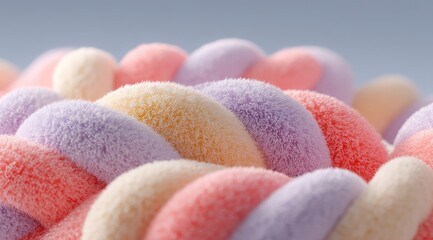 Soft Pastel Hues Intertwined Braided Material Texture