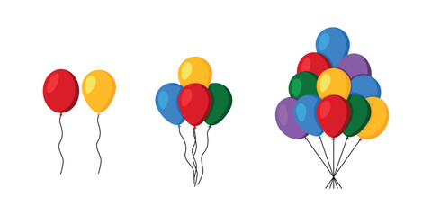 Naklejka premium colorful balloon collection for decoration