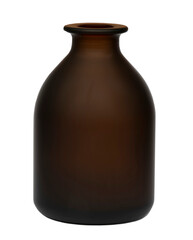 Dark brown bottle isolated on transparent background (PNG File)