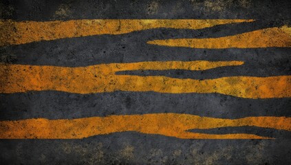 Dark gray textured background with horizontal orange tiger stripes
