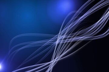 Curved laser light design in blue