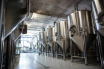 Distillery storage tank at brewery factory