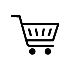 Simple Shopping Cart Icon: E-commerce, Retail, Online Buying Symbol
