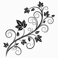 Elegant Floral Corner Ornament Design