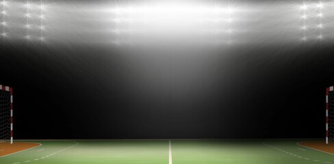 Digital image of handball field indoor