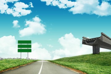 Road leading out to the horizon
