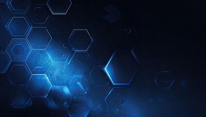 Abstract digital hexagon pattern