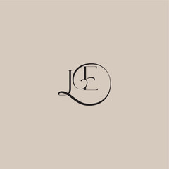 dinamyc curvy initial concept monogram wedding logo letter elegant and luxury style JE