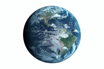 Earth on white background