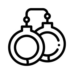 handcuffs line icon