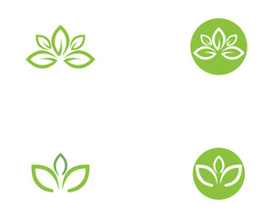 Logos of green leaf ecology nature element vector icon