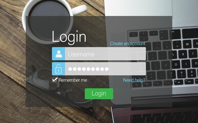 Log on screen of digital device