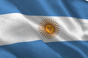 Digitally generated argentinian national flag