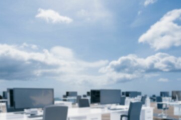 Digitally generated image of office
