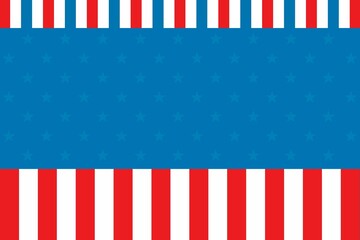 Obraz premium Abstract flag-style graphic is showing flat design with red white stripes and blue star band