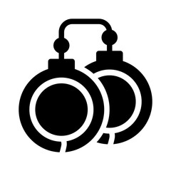 handcuffs glyph icon