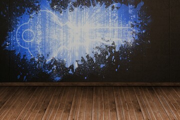 Splash on wall revealing digital key