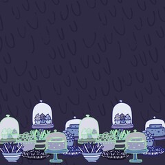 Illustration of food in containers