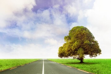 Road leading out to the horizon