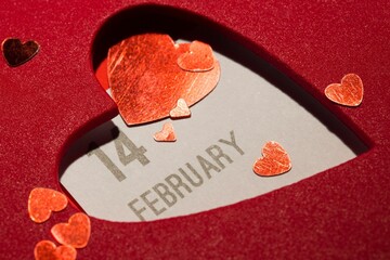 Digital image of heart with text