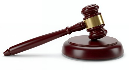 Gavel on Sound Block: Symbol of Justice and Law