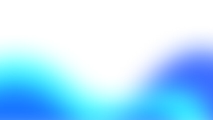 Aesthetic abstract wave element gradient blue color blurred with transparent background