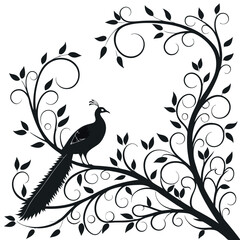 Elegant Floral Corner Ornament Design