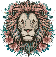 Heart-Marked Lion Vector