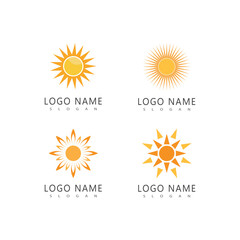 Sun logo and symbol stylized design
